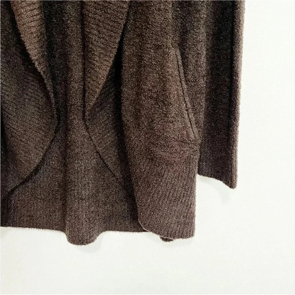 Barefoot Dreams Cozychic Lite Circle Cardigan open pockets brown Size XS / S - Picture 4 of 9